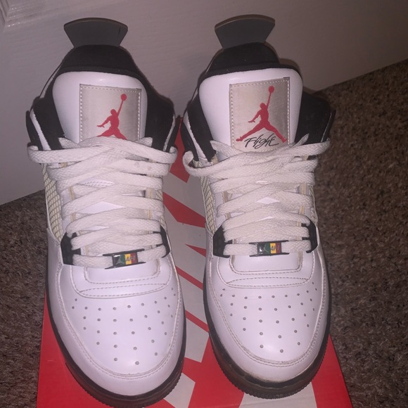 Jordan fusion 4 white/vrsty red cmnt gry-blck main image 5